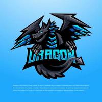 illustration de conception de logo de mascotte de dragon vecteur