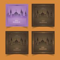 vecteur eid mubarak, ramadan souhaitant. arrière-plan islamique arabe. Kareem Ramadan. aïd moubarak. publications sur les réseaux sociaux, modèle de bannière de réseaux sociaux,