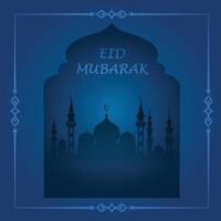 vecteur eid mubarak, ramadan souhaitant. arrière-plan islamique arabe. conception de cartes de voeux, lampes arabes.moon, mosquée, eid mubarak. publications sur les réseaux sociaux, modèle de bannière de réseaux sociaux,