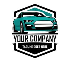 modèle de logo de muscle car pour votre entreprise. illustration de logo vectoriel