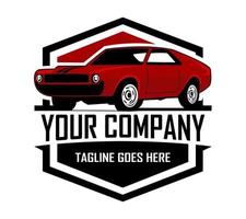 modèle de logo de muscle car pour votre entreprise. illustration de logo vectoriel