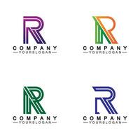 lettre r monogramme logo design identité de marque logos conceptions modèle d'illustration vectorielle vecteur