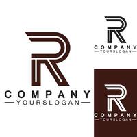 lettre r monogramme logo design identité de marque logos conceptions modèle d'illustration vectorielle vecteur