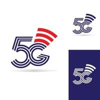 logo du réseau 5g. logo réseau connexion 5g. chiffre 5 et lettre g. vecteur
