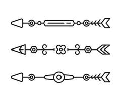 flèches tribales décoration dessin au trait illustration vecteur