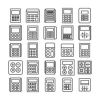 calculatrice icônes définies illustration vectorielle vecteur