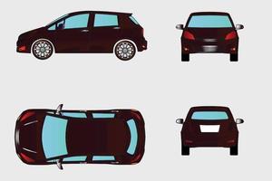 modèle de vecteur de voiture sur fond blanc. illustration vectorielle.eps