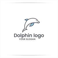 vecteur de conception de logo de saut de dauphin