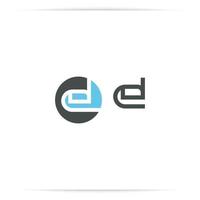 logo design lettrage ed symbole vecteur