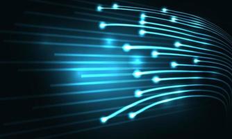 technologie fibre optique courbe lignes bleu haute vitesse données connecter fond vecteur