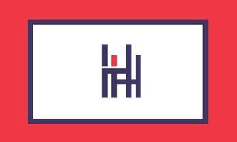 alphabet lettres initiales monogramme logo hh, h et h vecteur