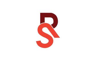 alphabet lettres initiales monogramme logo rs, sr, r et s vecteur