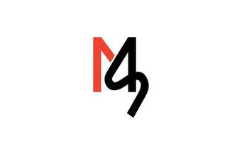 alphabet lettres initiales monogramme logo ms, sm, m et s vecteur