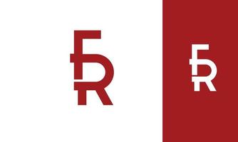 alphabet lettres initiales monogramme logo fr, rf, f et r vecteur