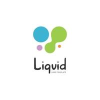 modèle de logo liquide simple. fichier modifiable vecteur