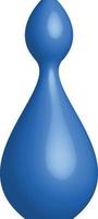 concept de conception d'icône de vase à fleur bleue 3d vecteur