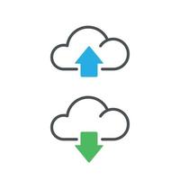 télécharger et télécharger des icônes vectorielles cloud vecteur