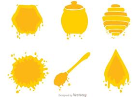 Vecteur d'icônes de miel
