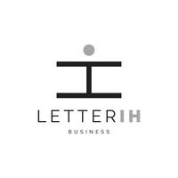 lettre initiale ih icône logo design inspiration vecteur
