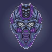 masque robot mecha artwork illustration vecteur