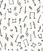 notes de musique motif vectoriel continu. fond abstrait.