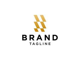 logo initial de la lettre b. style arrondi linéaire doré isolé sur fond blanc. utilisable pour les logos d'entreprise et de marque. élément de modèle de conception de logo vectoriel plat.