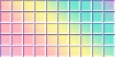 rectangle pop en fond pastel de couleur vecteur
