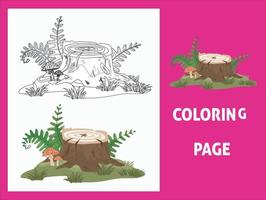 page de livre de coloriage pour les enfants vecteur