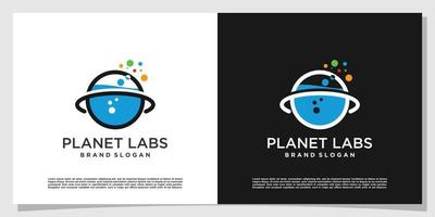 création de logo planet labs avec vecteur premium de concept moderne