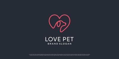 logo pour animaux de compagnie avec élément créatif avec objet chien et chat vecteur premium partie 5