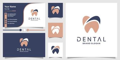 modèle de logo de dentiste avec vecteur premium de style unique moderne