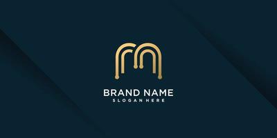 lettre m logo avec concept de luxe créatif vecteur premium partie 6