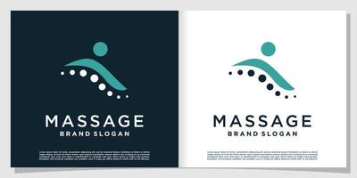 logo de massage avec élément créatif vecteur premium partie 4