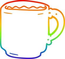 arc-en-ciel, gradient, ligne, dessin, dessin animé, tasse café vecteur