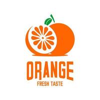 logo de fruits orange vecteur