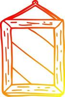miroir de dessin animé de dessin de ligne de gradient chaud vecteur