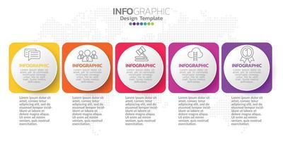 concept d'entreprise infographique avec 5 options ou étapes. illustration vectorielle vecteur