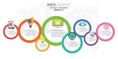 modèle de conception d'infographie de chronologie avec options, diagramme de processus. vecteur