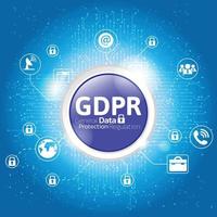 concept de fond gdpr règlement général sur la protection des données. vecteur