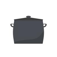 poêle, marmite ou casserole. objet de cuisine, outil de cuisine de dessin animé pour cuisiner, illustration vectorielle d'élément pour bouillir et frire isolé sur fond blanc vecteur