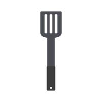 Ustensile de spatule de cuisine en acier isolé sur fond blanc. illustration vectorielle vecteur