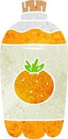 dessin animé rétro doodle de pop orange vecteur