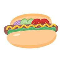 hot-dogs dessinés à la main vecteur