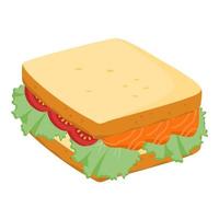 conception de dessin animé de sandwich avec des toasts vecteur