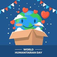 festivité de la journée mondiale de l'aide humanitaire vecteur