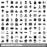Ensemble de 100 icônes de prime, style simple vecteur