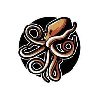 conception de vecteur illustration logo poulpe