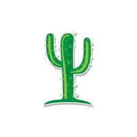 vecteur d'illustration de cactus vert simple
