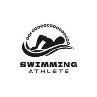 inspiration de conception de vecteur de logo de sports de natation