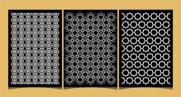 ensemble de motifs islamiques sans couture, pour l'inspiration de conception de fond de thème ramadan ou islamique vecteur